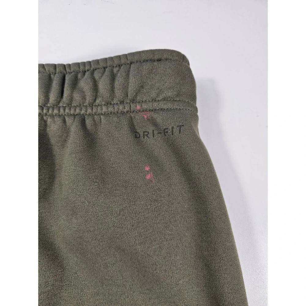Nike fleece lined green warm sweatpants size XL men's (FLAWS)